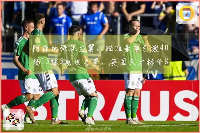 阿森纳强化左翼，瞄准豪华引援40场15球5助攻之星，英国天才标价8000万镑